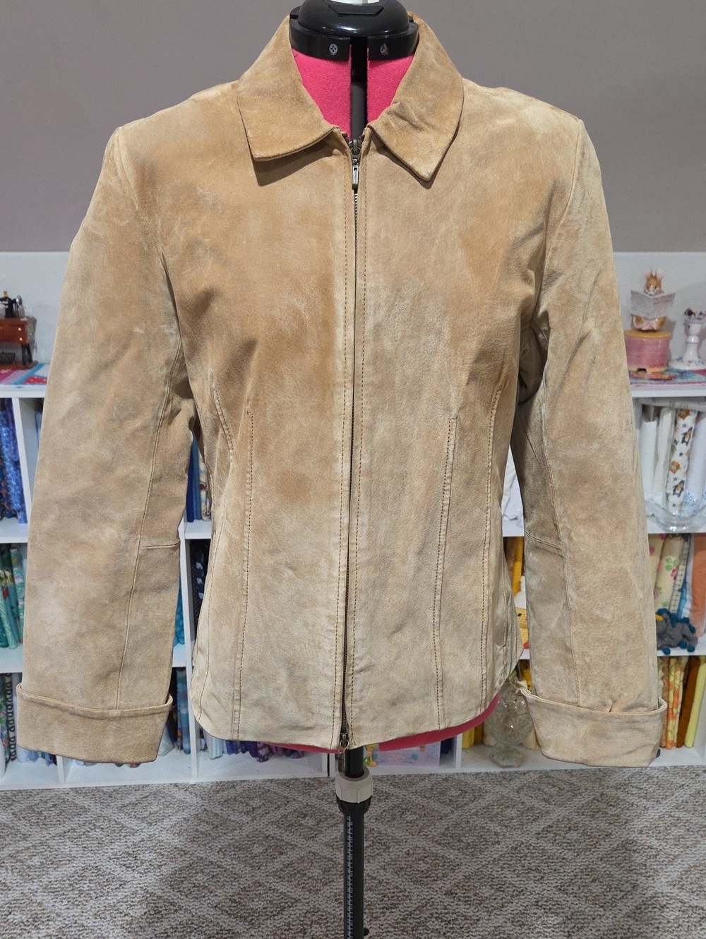 Coldwater Creek Women's Suede Jacket in Light Tan